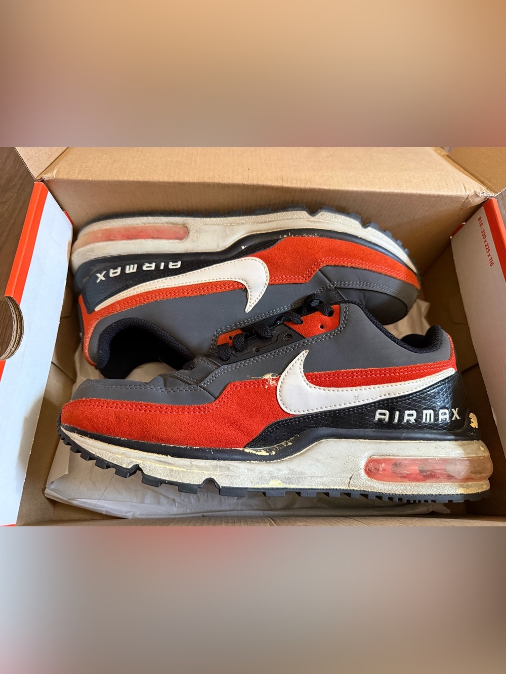 Nike  Red, Gray & White Air Max Style Sneakers